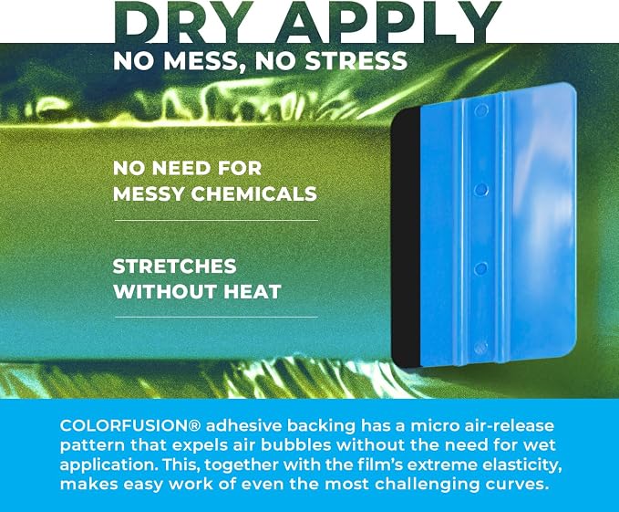 ColorFusion PPF by VViViD, Gloss Early Spring Green Dry Apply PPF Vinyl Car Wrap Roll 60ft x 5ft