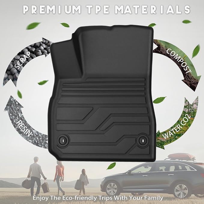 KARPAL Floor Mats for 2016-2025 Chevrolet Chevy Malibu, All-Weather TPE Custom Fit Floor Liners Car Accessories