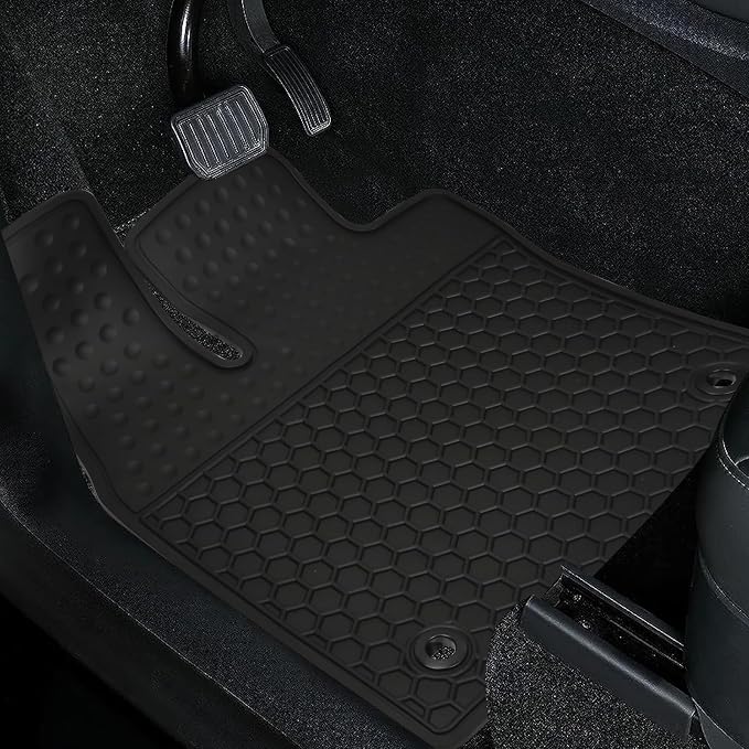 Car Floor Mats Custom Fit for Toyota Camry 2006-2011 Black Rubber Auto Floor Liners All Weather Protection Odorless