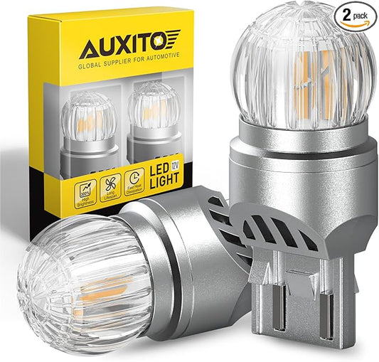 AUXITO 7443 LED Bulb Amber Yellow, Turn Signal Light 7440 7441 7444 T20 Super Bright for Rear Front Blinker Turn Signal Marker Parking Light, Pack of 2