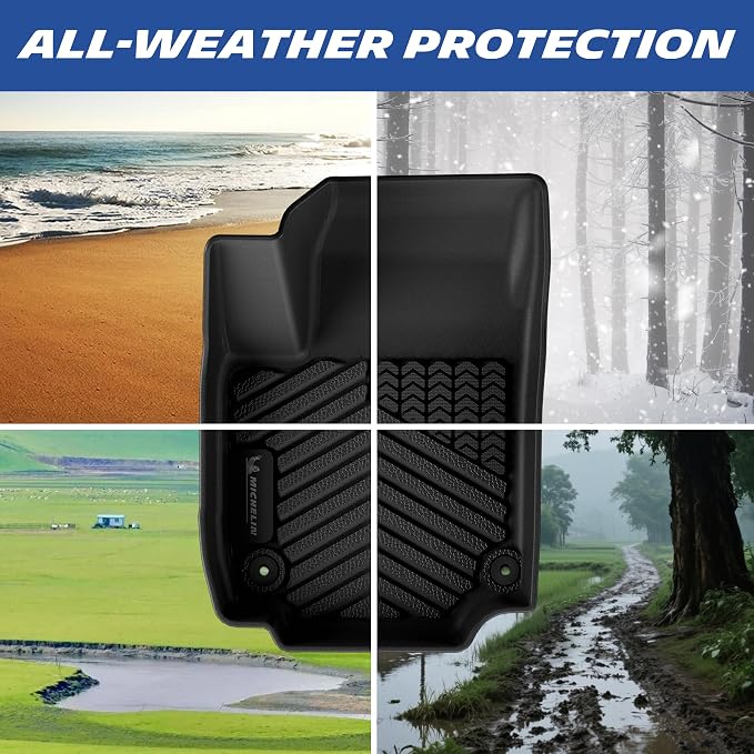 Michelin Vehicle Mats, All-Weather TPE Custom Fit Liner for 2025-2026 Chevrolet Equinox/GMC Terrain Gas (3 Piece), Premier