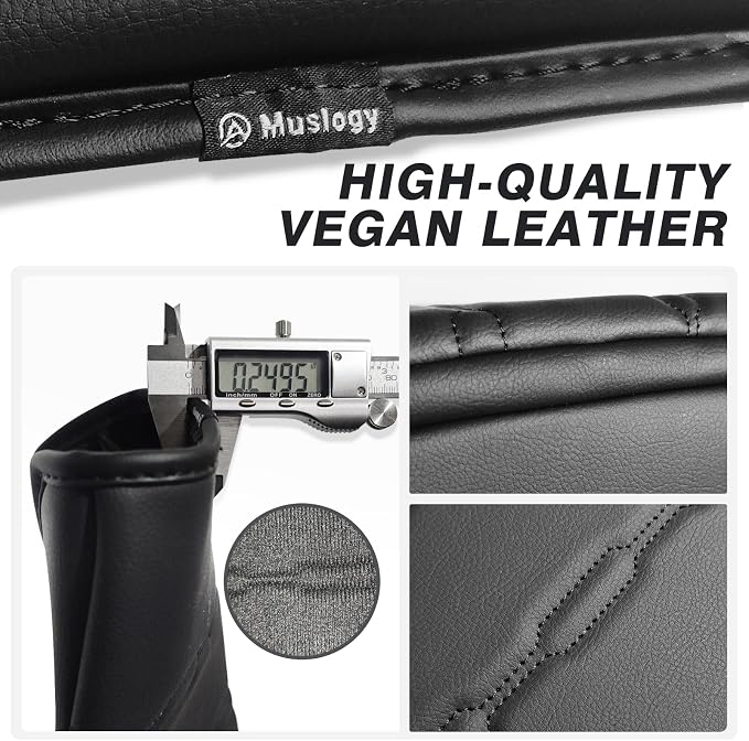 Muslogy Center Console Armrest Cover Fit for Toyota Tacoma 2016-2023 Accessories, Comfort Armrest Pad Console Lid Cushion Vegan Leather Regular Thick
