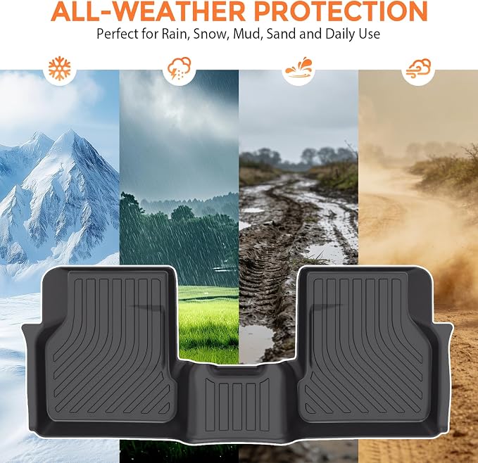 Floor Mats for Dodge Hornet GT/GT Plus & R/T Plug-in Hybrid 2023-2025 | Custom Fit Heavy Duty TPE All Weather Protection, Waterproof Non-Slip Black (Two-Row Floor Mats & Cargo Liner)