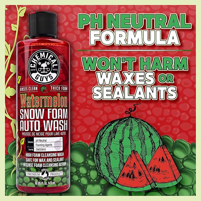 Chemical Guys, Snow Foam Wash Bundle, Foam Cannon, Gun & Two Soaps, 16 oz | Foam cannon and foam gun with watermelon and honeydew snow foam soaps, safe on wax, sealant and ceramic