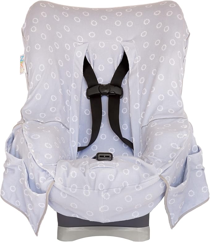 Niko Easy-Wash Children's Car Seat Cover & Liner - Gray Cotton Poly Blend Terry - Fits Most Toddler Car Seats - Universal Fit - Waterproof SEAT Bottom - Machine Wash and Dry