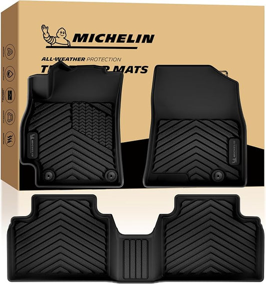 Michelin Vehicle Mats, Premier Series All-Weather TPE Custom Fit Liner for 2025-2026 Kia K4 Sedan Floor Mats, Not for K4 Hatchback (3 Piece)