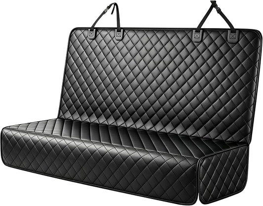 PETICON Waterproof Scratchproof Pet Bench Seat Covers for Cars, SUVs, Nonslip Durable Back Seat Cover for Dogs, Washable Backseat Protection