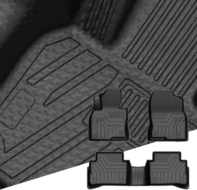 Mixsuper CX-5 Floor mats-Floor mat for Mazda CX-5 2017 2018 2019 2020 2021 2022 2023 2024 2025,All Weather TPE Rubber Floor Liners Protection for CX-5 Accessories,2 Row Anti-Slip Car Mats, Black