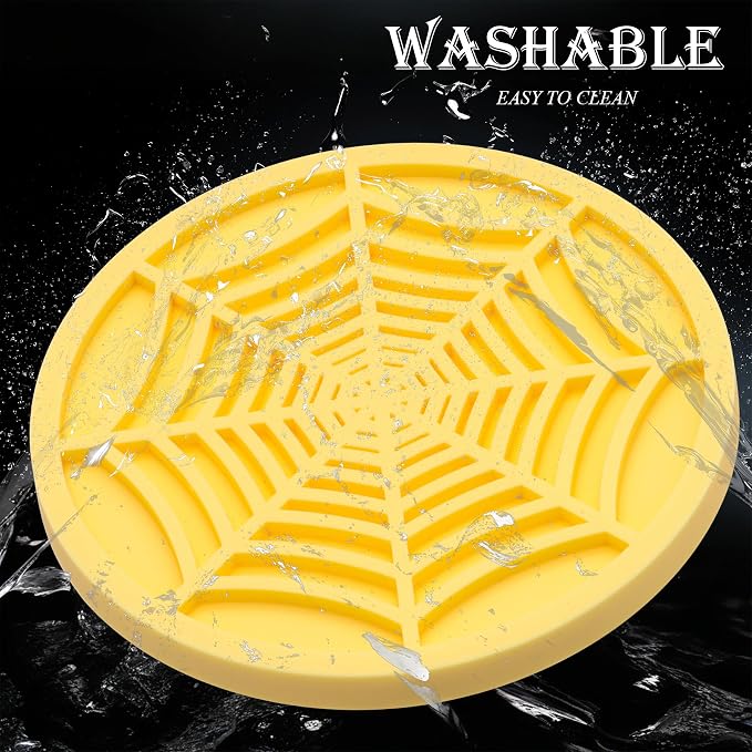 4PCS Car Cup Holder Coasters, 2.75 Inch Universal Non-Slip Insert Water Bottle Holder Pads, Car Interior Accessories Sets (Yellow)