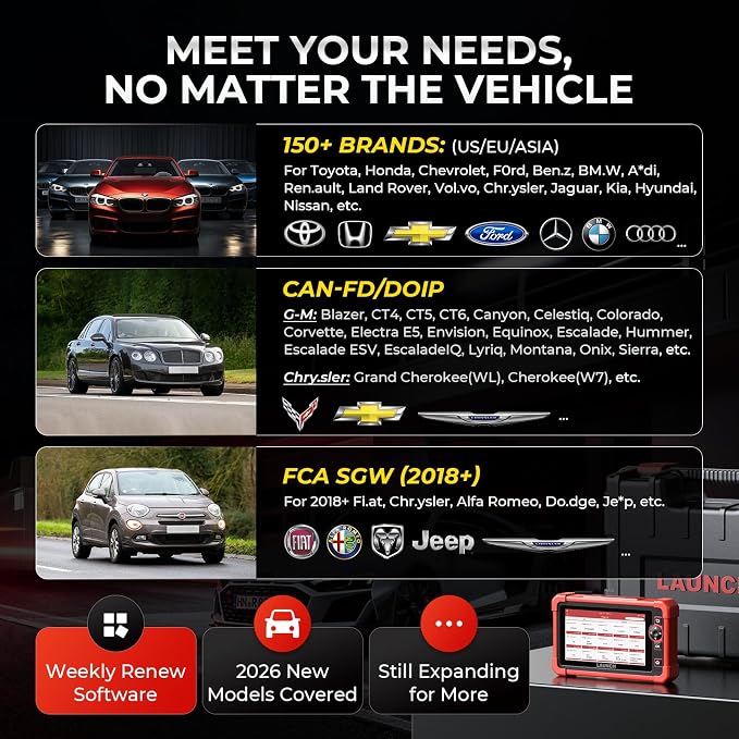 Launch X431 CRP919X OBD2 Scanner, 2026 US Ver. ECU Coding Car Scanner, Bidirectional Scan Tool, CANFD/DOIP, FCA Autoauth, 35+ Service,10.0 OS As X431, 4000+ Active Test,OE All System Diagnostic Tool