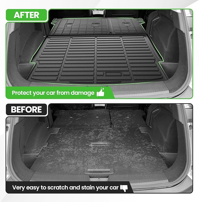 Cartist Cargo Liner for Nissan Rogue 2021-2025 2026 (No Sport Model), All Weather Cargo Mats for Rogue Accessories, Heavy Duty TPE Trunk Mat, Car Accessories