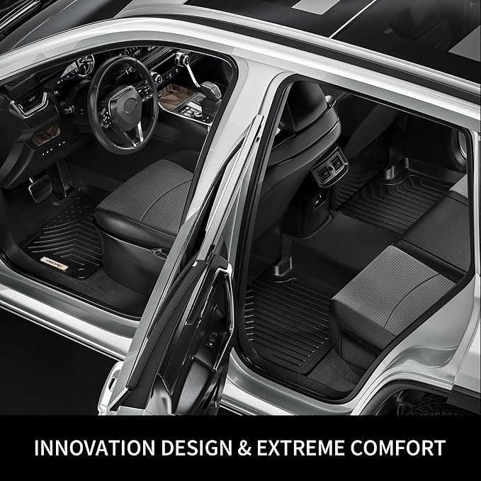 OEDRO Floor Mats Fit for 2015-2017 Toyota Camry, All-Weather Protection | Custom Fit Camry TPE Floor Liners Includes 1st and 2nd Row