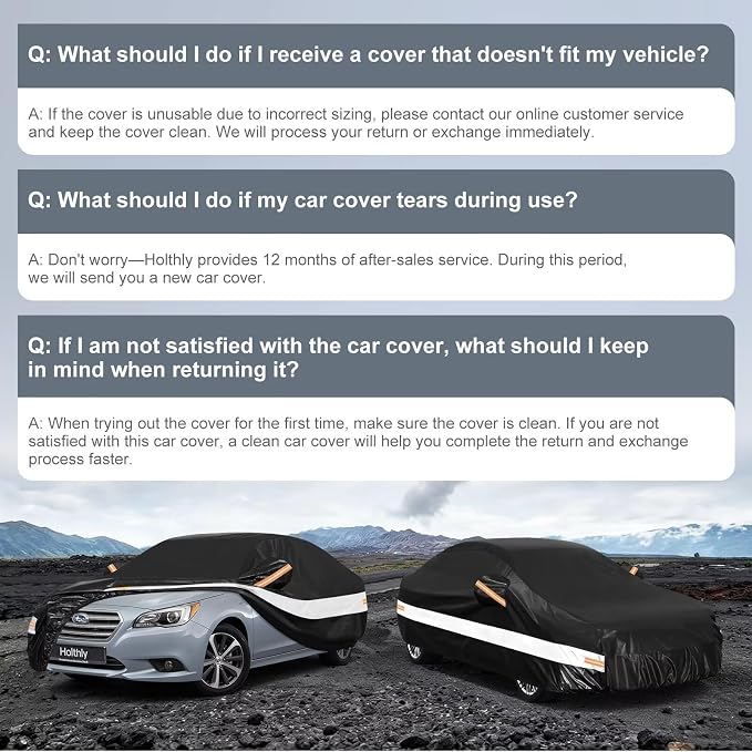 10 Layers Sedan Car Cover Custom Fit for Subaru Legacy (2001-2026), Waterproof All Weather for Automobiles, Outdoor Full Cover Sun Dust Rain Protection with Cotton. Black