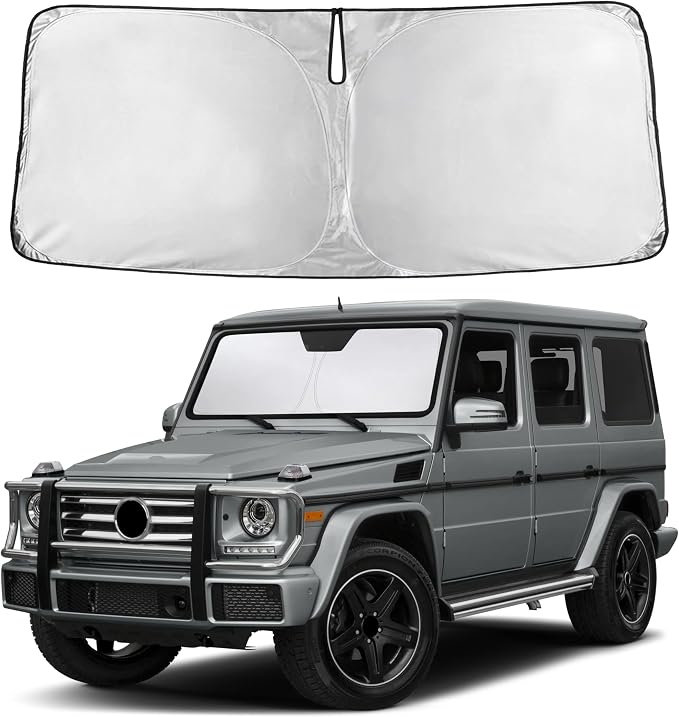 EcoNour Windshield Sunshade Compatible for Mercedes-Benz G Class 1990-2016 2017 2018, Sun Visor for Front Windshield & Window Sun Shade Cover, UV Heat Blocker & Protector, Car Accessories