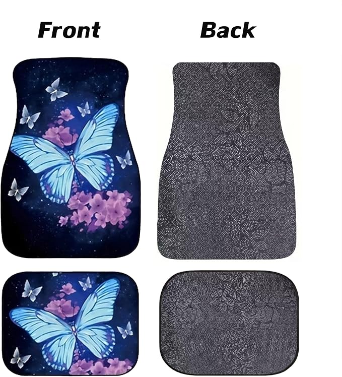 Car Floor Mats Non-Slip Automotive Floor Mats All-Weather Front Rear Car Floor Foot Mat Sets of 4 Pieces Foot Mats Rugs Carpet for Car Trucks SUV Sedans (NO.23)