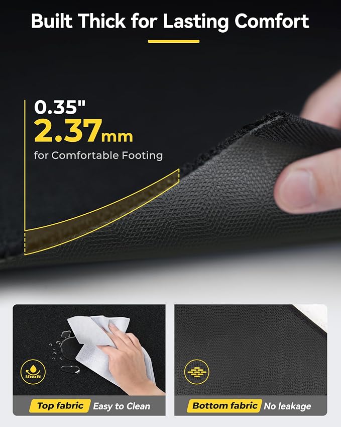 3W Floor Mats (with Metal Pedals)&Carpets Fit for Ford F-150 2015-2026 & F150 Lightning 2022-2025 SuperCrew, TPE All Weather Car Mats Custom Fit Accessories (w/s Original fold Under-Seat Storage Box)