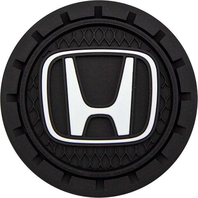 Plasticolor 000675R01 Honda Auto Car Truck SUV Cup Holder Coaster 2-Pack , black