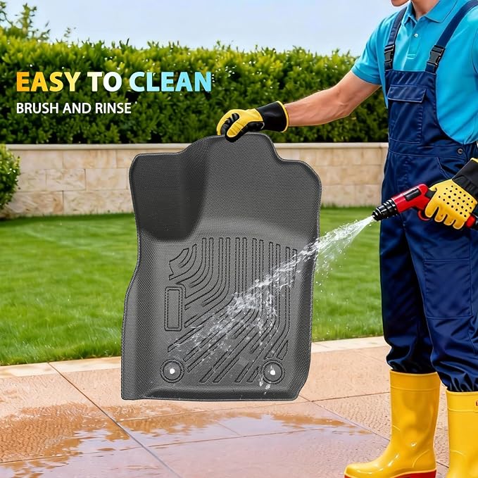 Floor Mats for Dodge Durango 2011-2015 7 Seats, Custom Fit TPE Liners | All Weather Waterproof Floor Mats with Cargo & Backrest Liner, Anti-Slip TPE Protection, Full Set for 1st 2nd & 3rd Rows