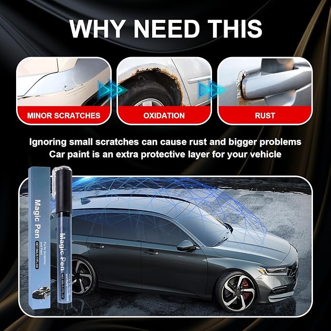 Magic Car Scratch Remover Pen, 2Pcs Car Paint Repair Pen Portable Auto Scratch Remover, Universal Car Touch Up Pen for All Cars Paint Scratches Repair111
