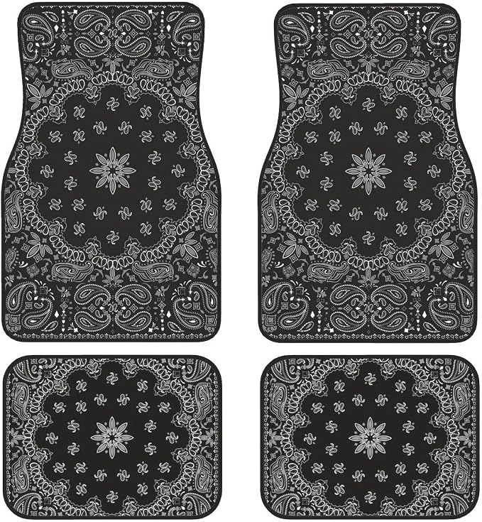 Car Floor Mats Non-Slip Automotive Floor Mats All-Weather Front Rear Car Floor Foot Mat Sets of 4 Pieces Foot Mats Rugs Carpet for Car Trucks SUV Sedans (NO.31)