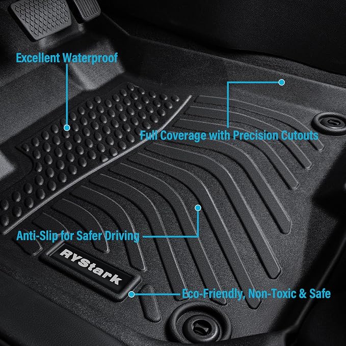 Compatible with Honda Odyssey 2005-2010 Floor Mats & Cargo Line with Backrest Mats,All Weather Protection TPE, Anti-Slip Floor Liner Compatible with Odyssey 05 06 2007 2008 2009 2010 Accessories