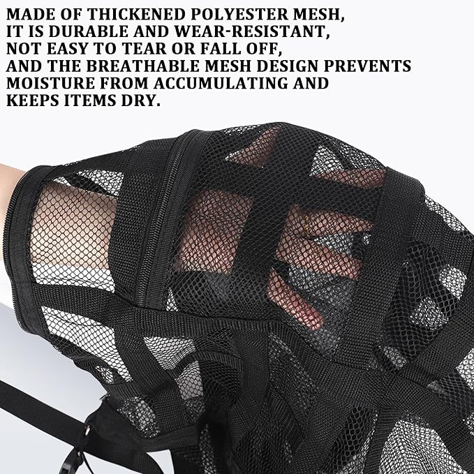 Car Ceiling Cargo Net for Pickup Truck Bed 31.5"x21.6" Double-Layer Mesh Roof Storage Organizer with Adjustable D-Buckle, Universal Overhead Net for SUV Van Camping Travel Road Trip Essentials