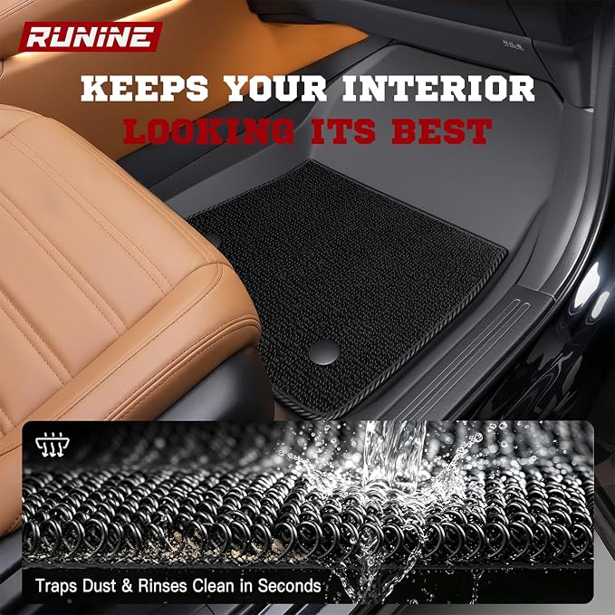 Floor Mats Cargo Mat for Honda CRV 2023 2024 2025 2026 Car Mat Accessories(Include Hybrid), 2-in-1 All Weather TPE Floor Liners with Removable Carpet Layer, Custom Fit Waterproof Anti-Slip Car Mats