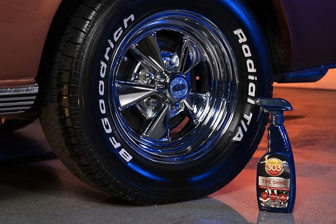 303 Products High Gloss Tire Shine And Protectant - Long Lasting, Water Based Formula - Lasts For Weeks - No Harmful Silicones - Lasts Weeks Not Days, 16 fl. oz. (30395CSR) Packaging May Vary | Water-based tire shine delivers long-lasting gloss without...