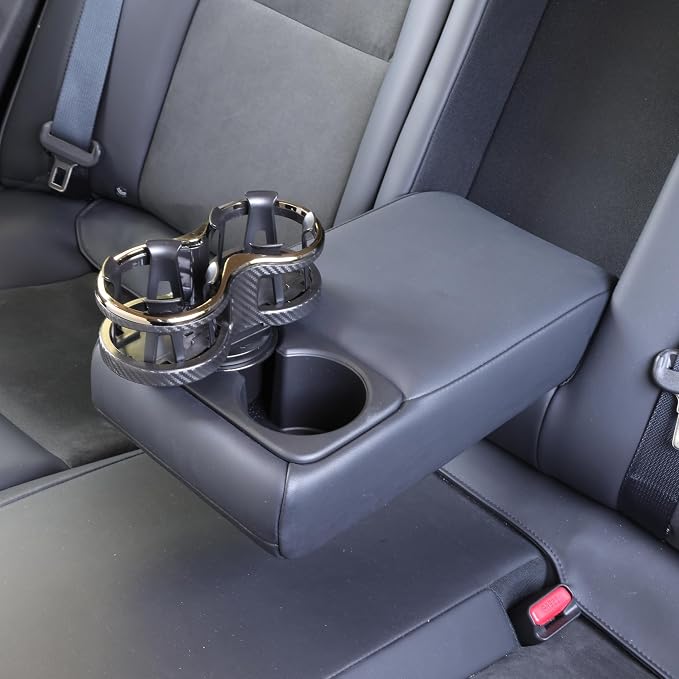 Armor All Cupholder 2 in 1 Expander, Turn 1 Cupholder to 2, Dual Drink Holder Expander with Adjustable Expandable Base to Fit Most Cars and Vehicles, Secure Hold with Drink Grips