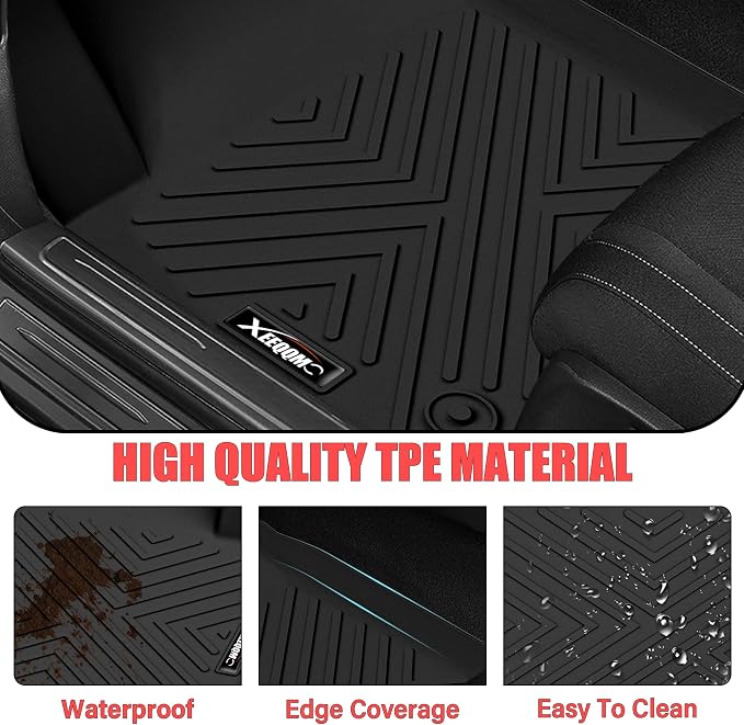 Floor Mats & Trunk Mat with Backrest Mat for 2021-2026 Kia Sorento Fuel | All Weather TPE Rubber Cargo Liner Back Seat Cover 3rd Row for 2021-2026 Sorento Gas 6&7 Seats Accessories(Non Hybrid)