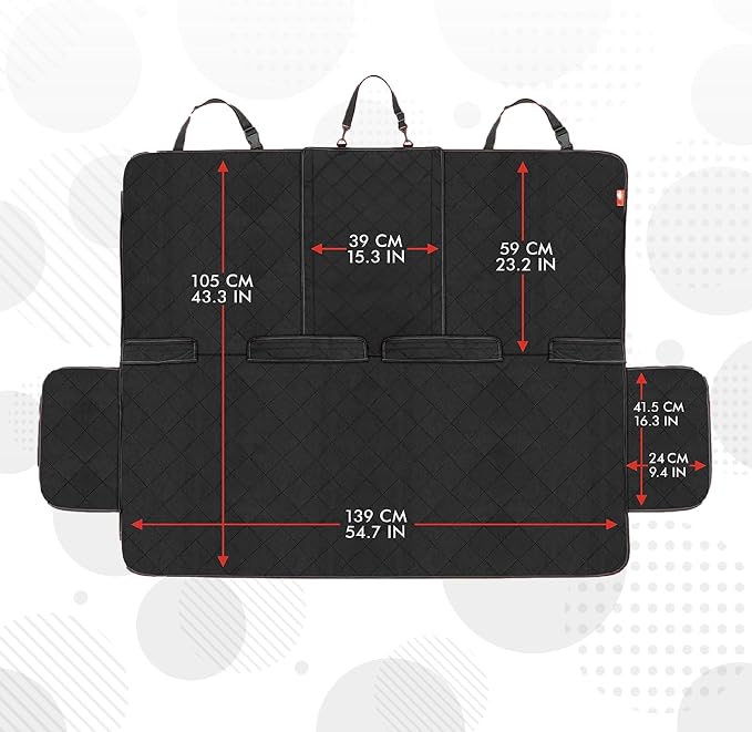 Lusso Gear Dog Car Seat Cover - Waterproof Non-Slip Car Back Seat Protector - Rear Car Seat Cover for Dogs - Universal Fit for Sedans Trucks SUVs - Scratchproof Backseat Car Cover - Machine Washable