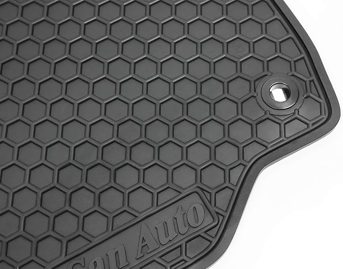 Car Rubber Floor Mat for Toyota Camry 7th 2012-2013-2014-2015-2016-2017 Custom Fit Full Black Rubber Car Floor Liners Set All Weather Protection Heavy Duty Odorless
