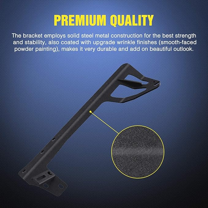 Nilight Upper Windshield Frame Mounting Bracket A-pillar Mounts for 52 Inch Light Bar and LED Pod Lamp on Wrangler JK 2007 2008 2009 2010 2011 2012 2013 2014 2015 2016 2017 2018