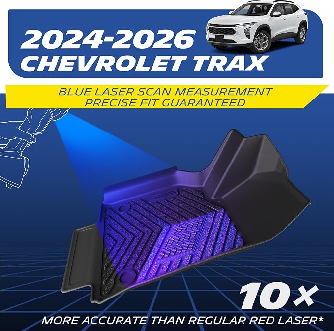 Michelin Vehicle Mats, All-Weather TPE Custom Fit Liner for 2024-2026 Chevy Trax (4 Piece), Not Fit Buick Envista, Premier