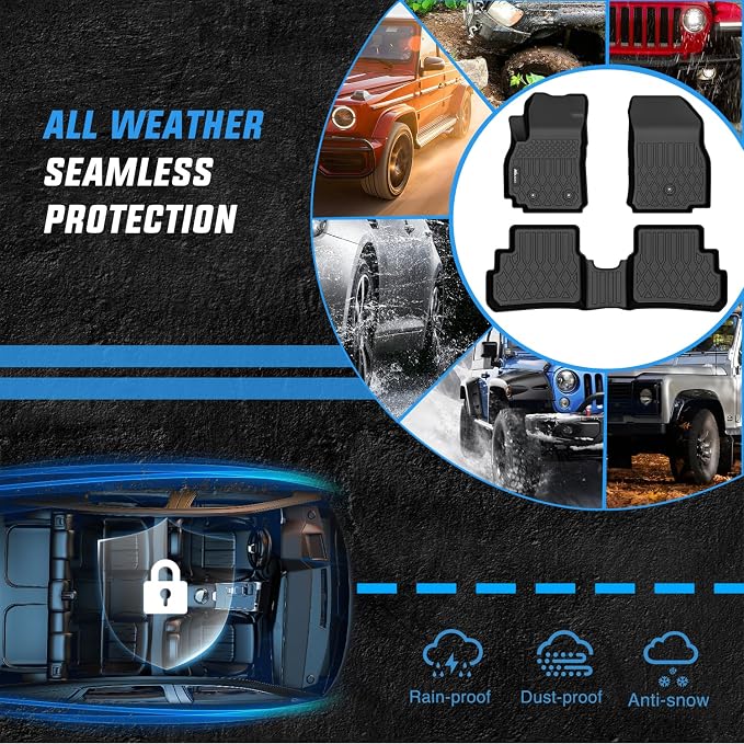 Nilight TPE Floor Mats for Chevy Spark 2016 2017 2018 2019 2020 2021 2022 2023, All Weather Custom Fit Heavy Duty Floor Liners