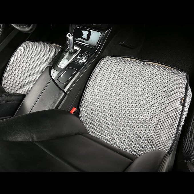 Auto Newer Breathable Universal Four Seasons Car Seat Covers, Luxury Include Front Car Seat Protector and RearCar Seat Cushion,Compatible with 95% Vehicles， Fit for Cars Truck SUV (Grey,3PCS)