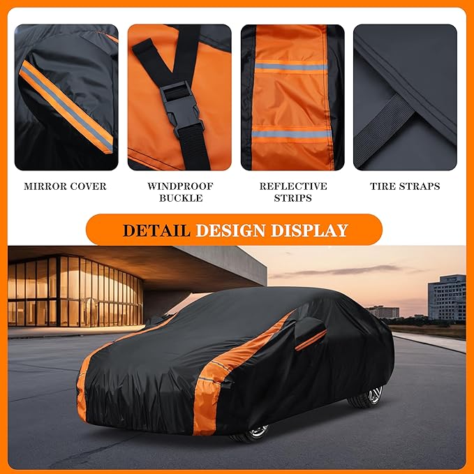 in Full Exterior Car Cover All Weather, Waterproof,UV Resistant, Dustproof, and Snowproof Fit Coupe Audi TT,BMW Z4,Honda CR-Z,Tiburon,Mazda RX-7,Toyota 86,BRZ,350/370Z etc.Size Chart C2