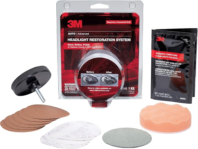 3M 39008 Headlight Lens Restoration System - Case of 4
