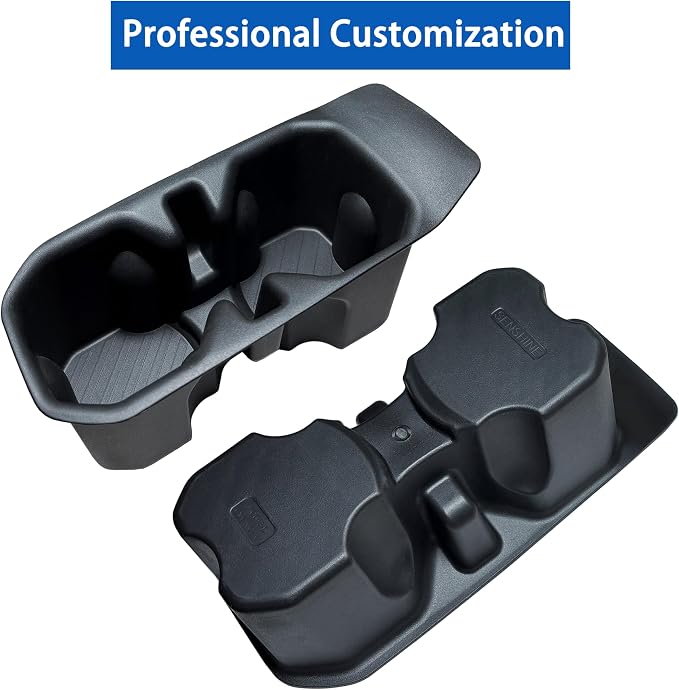 Cup Holder for 2018-2025 2026 Jeep Wrangler JL JLU 4XE/Gladiator JT Accessories Cup Holder Insert Coaster TPE Non-Slip Center Console Drink Holder Organizer Cupholder Liner Pad Interior Black