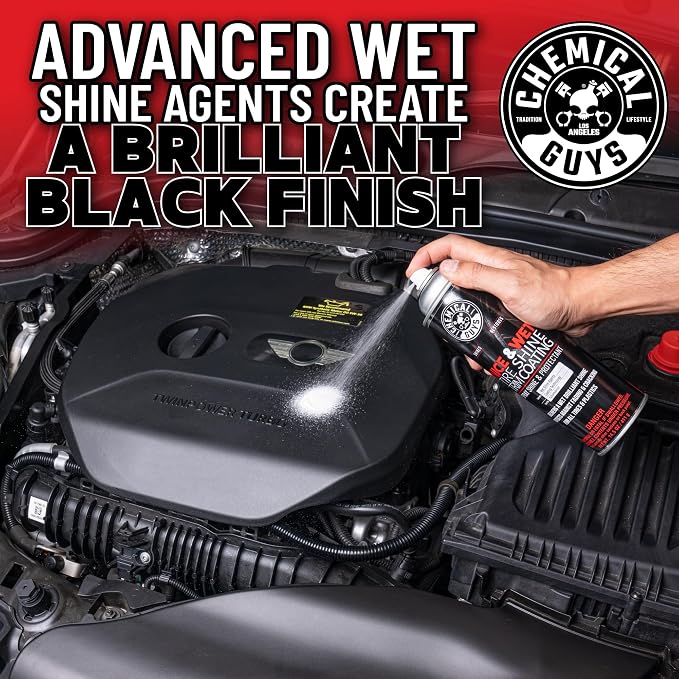 Chemical Guys, Nice & Wet Tire Shine Coating for Rubber & Trim, 14.5 oz | For rubber, plastic, and vinyl, on cars, trucks, SUVs, motorcycles, and RVs, water-based tire and trim coating