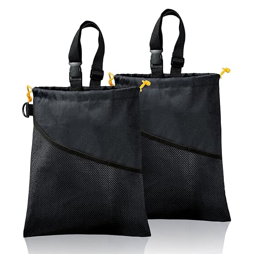 GNEGNI 2PCS Hanging Car Garbage Can - Waterproof Leakproof Trash Bag | Car Trash Can with Durable Leakproof Lining, Keeps Vehicle Clean and Neat
