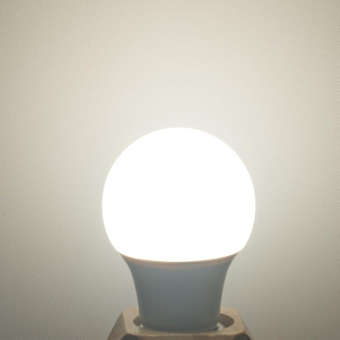 4 Pack A19 LED Light Bulbs, 60W Equivalent, Daylight Light 5000K LED Bulb with E26 Standard Base, Efficient 9W, Non-Dimmable, 800 Lumens, 120V, CRI 85, Eye-Friendly for Bedroom Living Room