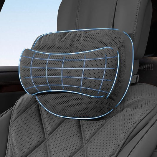 Car Headrest Pillow, Car Pillow for Driving with Adjustable Strap | Car Neck Pillow for Driving, Car Neck Support Pillow for Neck Pain Relief, Universal Fit Neck Pillow for Car Home Office