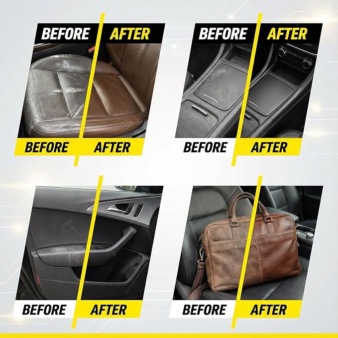 Car Interior Detailer Cleaner,UV Protection for Dashboard,Seat,Door Panel and Console,Safe on Leather,Vinyl and Plastic,Restore Color And Rejuvenate,Easy To Shine,Press Then Wipe Conditioner