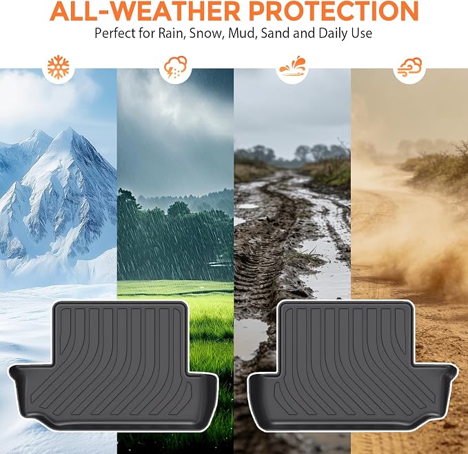 Floor Mats for Chevrolet Chevy Camaro 2016-2024 (Not for Convertible) | Heavy Duty TPE All Weather Protection, Waterproof Non-Slip Black Car Liners (Two-Row Floor Mats & Cargo Liner)