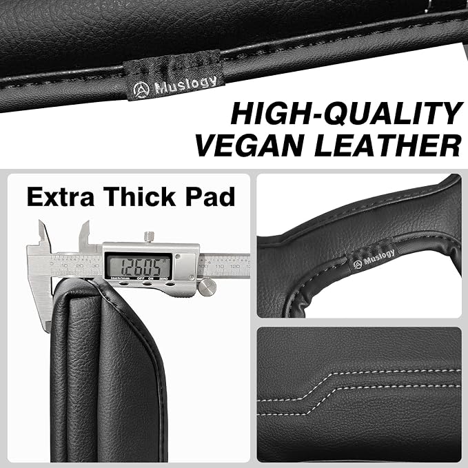 Muslogy Center Console Armrest Cover Fit for Chevy Silverado & GMC Sierra 1500 2500 3500 2014-2018 Tahoe/Yukon/Suburban 2015-2020, Comfort Armrest Pad Console Lid Cushion Extra Thick(Bucket Seat)