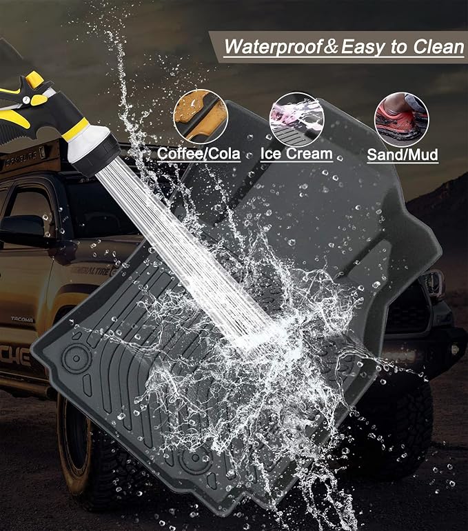 Aiqiying Floor Mats Compatible with Toyota Camry 2025-2026 Models，All Weather Waterproof Durable Custom-Fit Front Rear Rows Full Set Protection TPE Carpet Liners Accessories