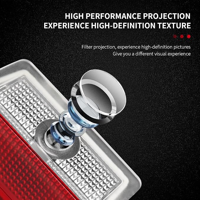 Non-Fading Door Lights Logo, Ghost Shadow Welcome Puddle Projection Light Compatible with Accessories S R E-Coupe S-Coupe (A/C/E/GLA/GLC/GLE/GLS)