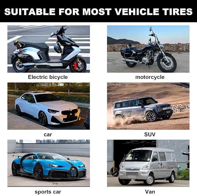 (New model in July 2026) Richcat Tubeless Tire Puncture Repair Kit with Mushroom Plug, repairs punctures and flat tires for motorcycles, cars, trucks, ATVs,Gun Puncture Repair Kit