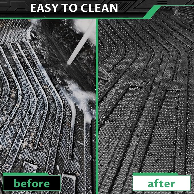 Floor Mats for Honda Accord 2018-2022, Accord & Accord Hybrid Floor Mats | NOT for Hatchback, 1st & 2nd & Cargo Liner, TPE All Weather Protection Waterproof